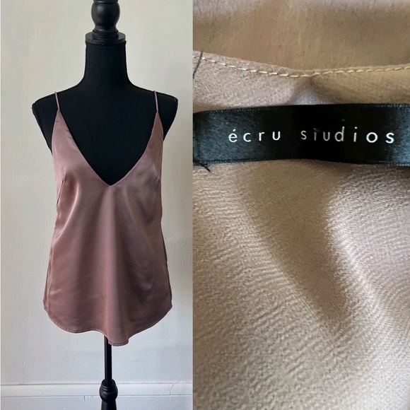 Ecru Studios Tops - Ecru Studios Satin Camisole Blouse